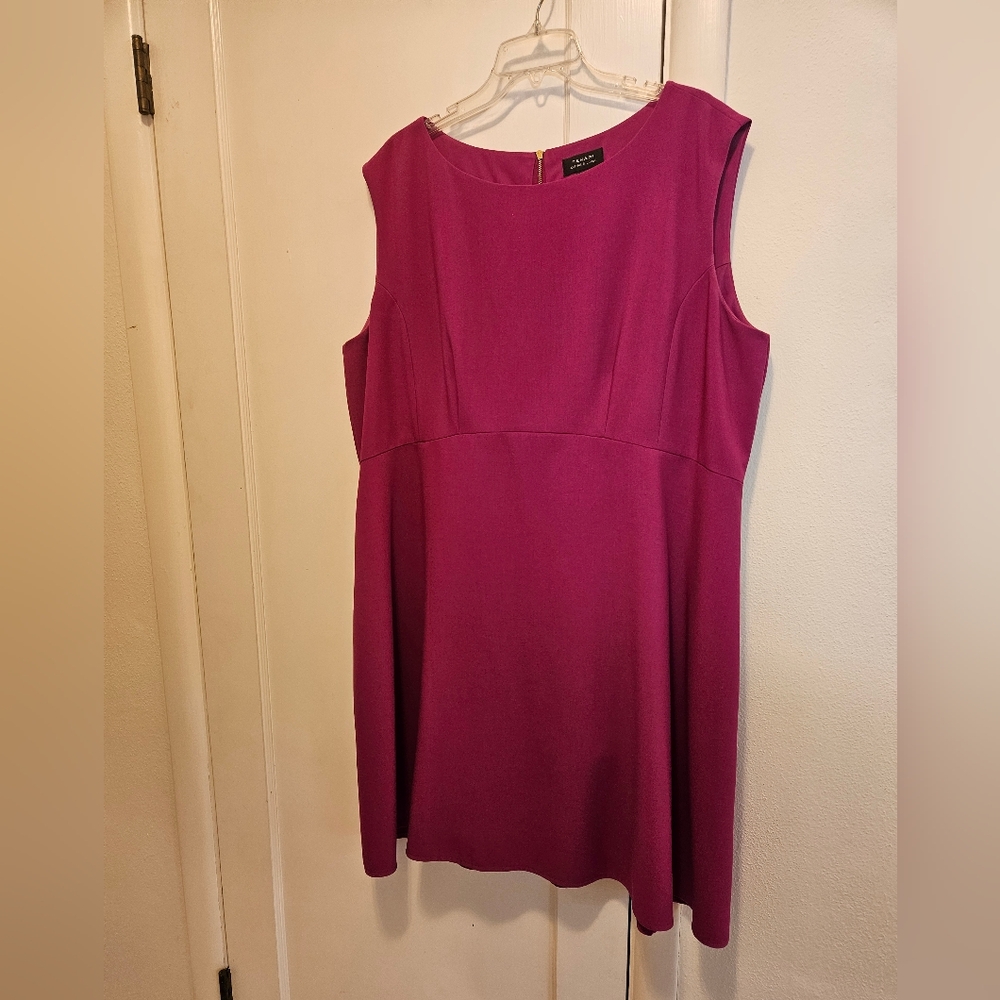 Tahari purple sleeveless dress